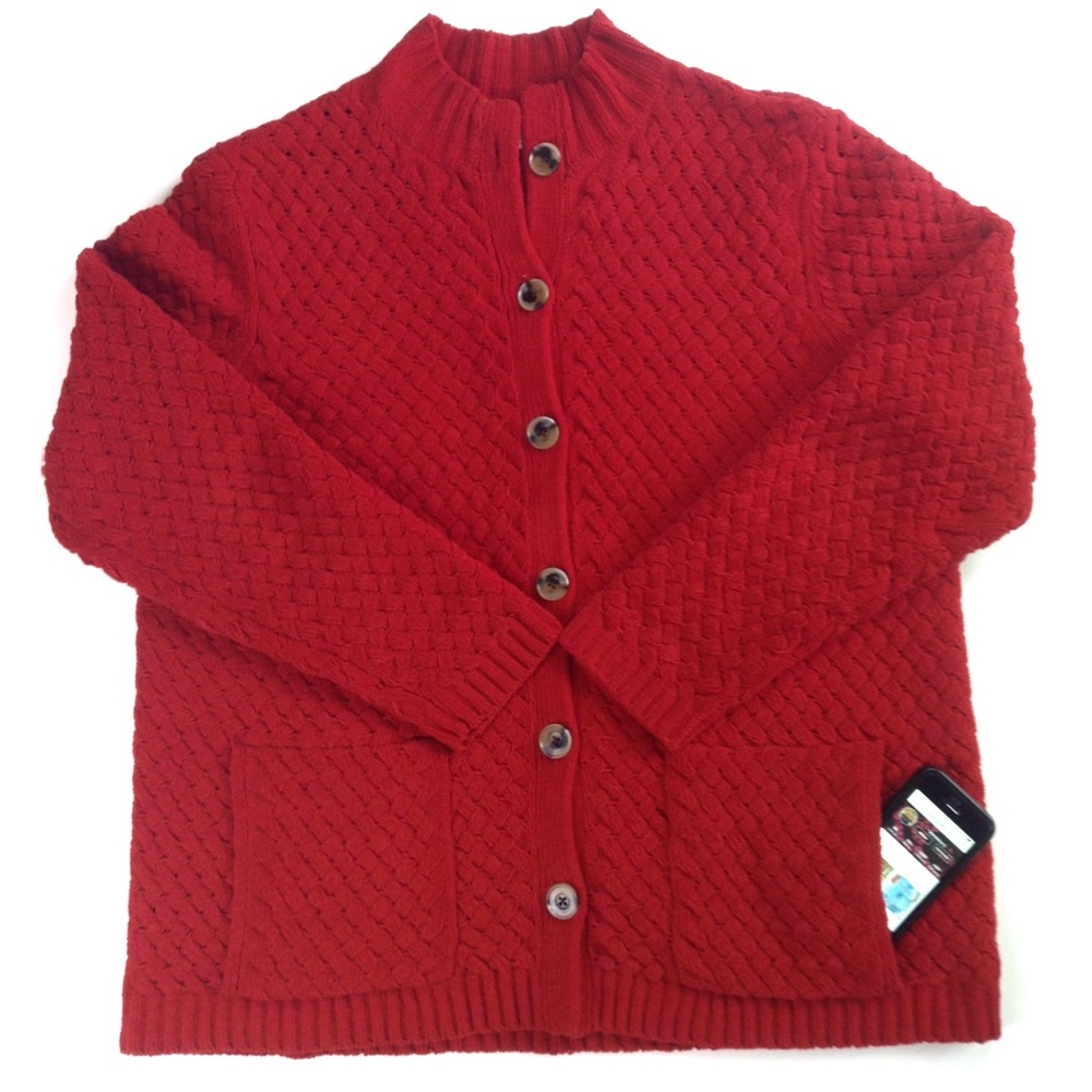 J. Jill Chenille Basket Weave Cardigan - Picture 6 of 8